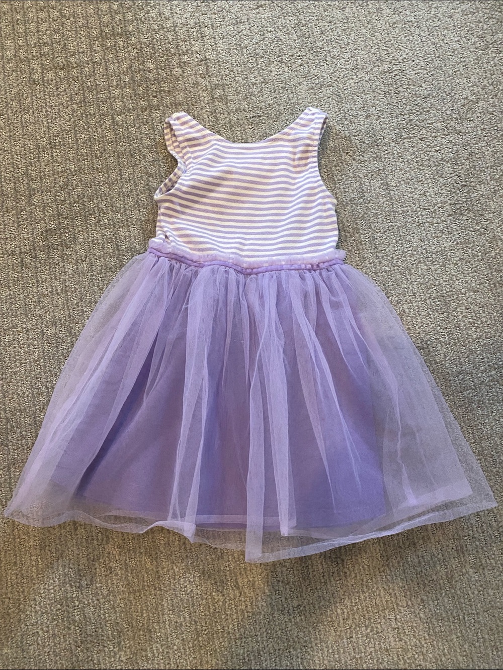 Mini Boden Lavender Striped Tulle Dress